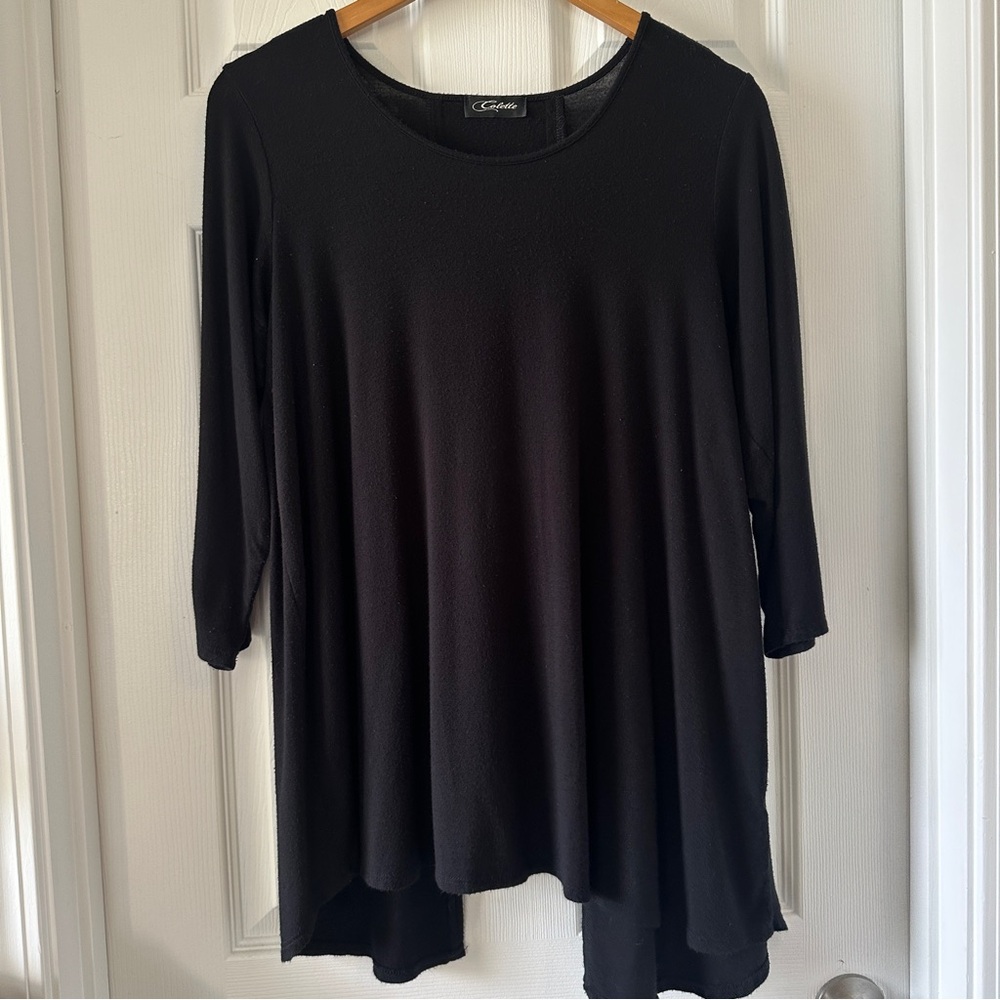 Colette Black Tunic Top